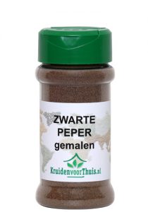 Zwarte peper gemalen