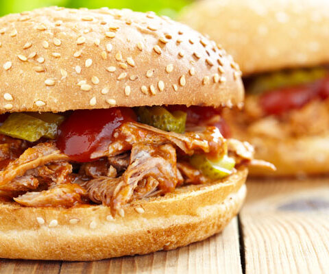 pulled-pork broodje